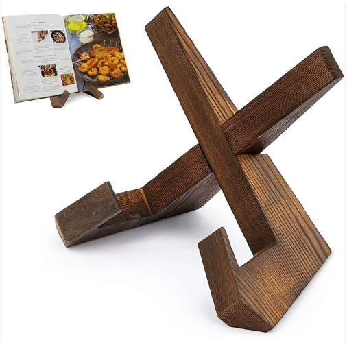 木质餐厅菜谱架厨房菜单展示书房桌面阅读木制书立架实用家居用品