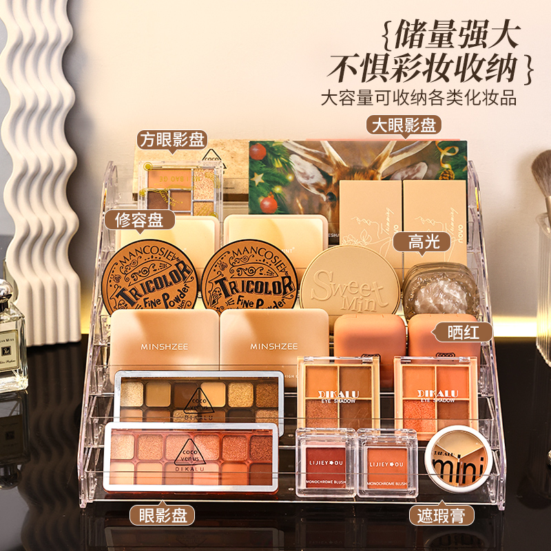 桌面眼影盘收纳口红烟