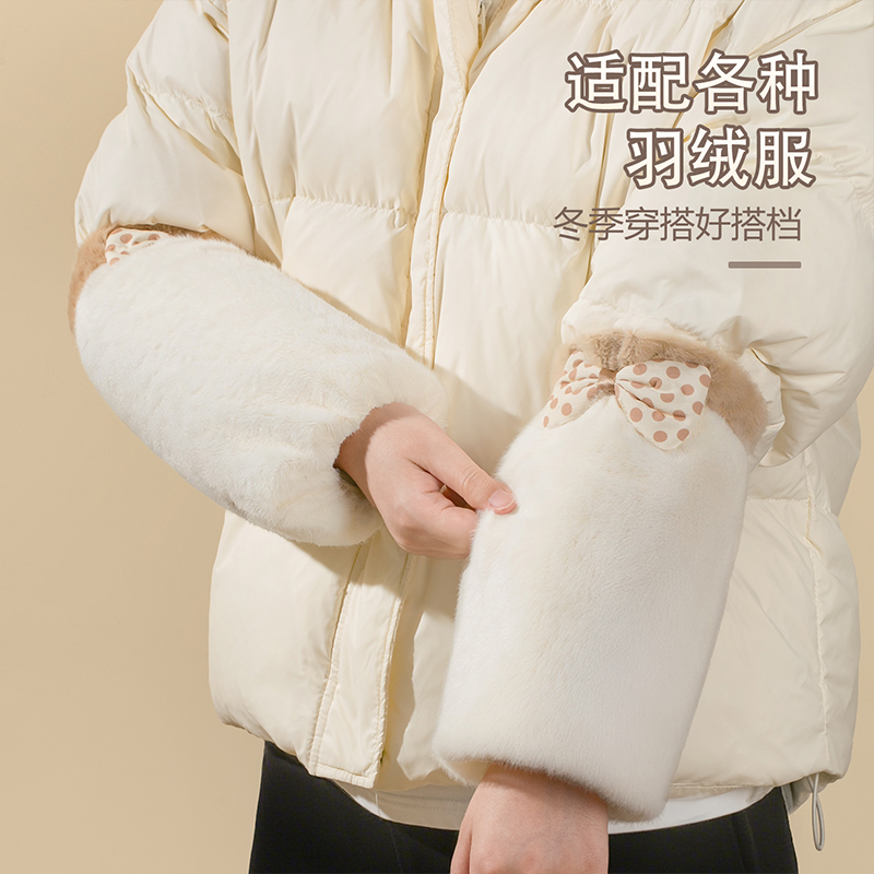 秋冬新款耐脏袖套女羽绒服防脏护手办公室上班冬季实用套袖