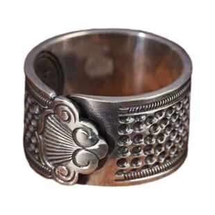 复古防滑老式顶针戒指DIY手工缝纫实用指套压针器加厚设计工具