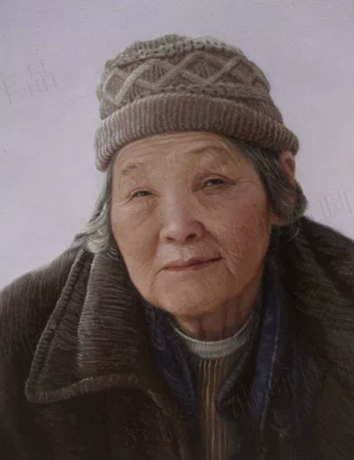 旭仰油画廊手绘油画肖像画老人油油画