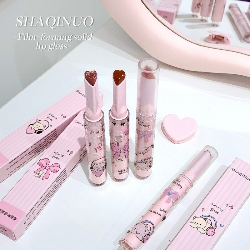 跨境专供热卖款SHAQINUO成膜固体唇蜜 润泽水光易上色Lip Nectar