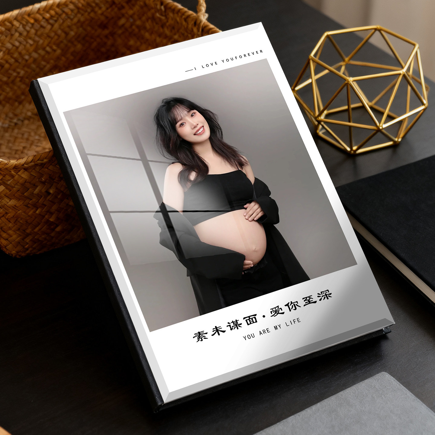 定制孕妇高清水晶相册纪念册图片
