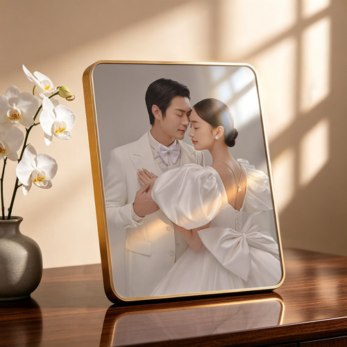 婚纱照定制水晶摆台结婚照相框