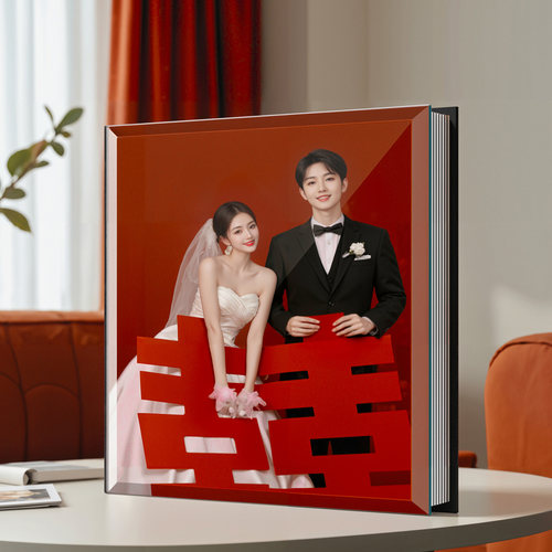 高端环保水晶皮质相册定制