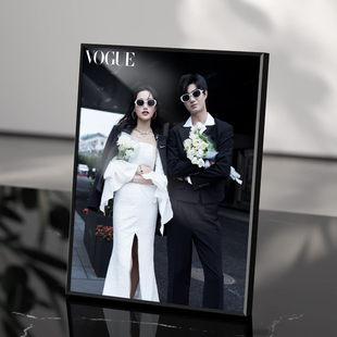 定制相框摆台婚纱照结婚洗照片加打印相片相册做成高级感水晶桌摆