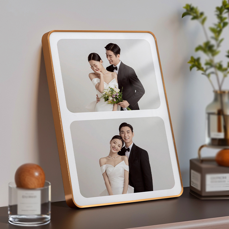 相框摆台照片定制婚纱照结婚照洗相片加打印做成相册桌摆高级感
