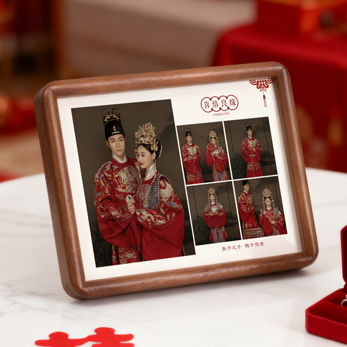 12色高清微喷相框拓摩胡桃木