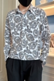 秋季新款衬衫男修身潮流腰果花衬衣寸衫A368-CX2028-P70，男装衬衫，电商A368
