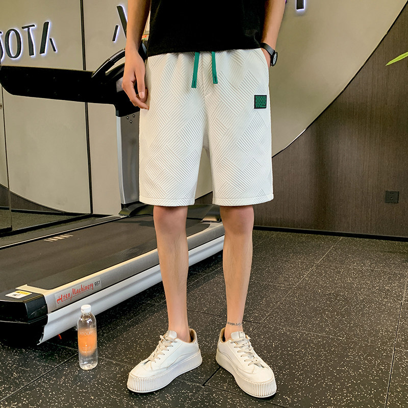 夏季新款短裤男潮流提花几何图案直筒四分裤A368-D25-P45,男装牛仔裤,电商A368