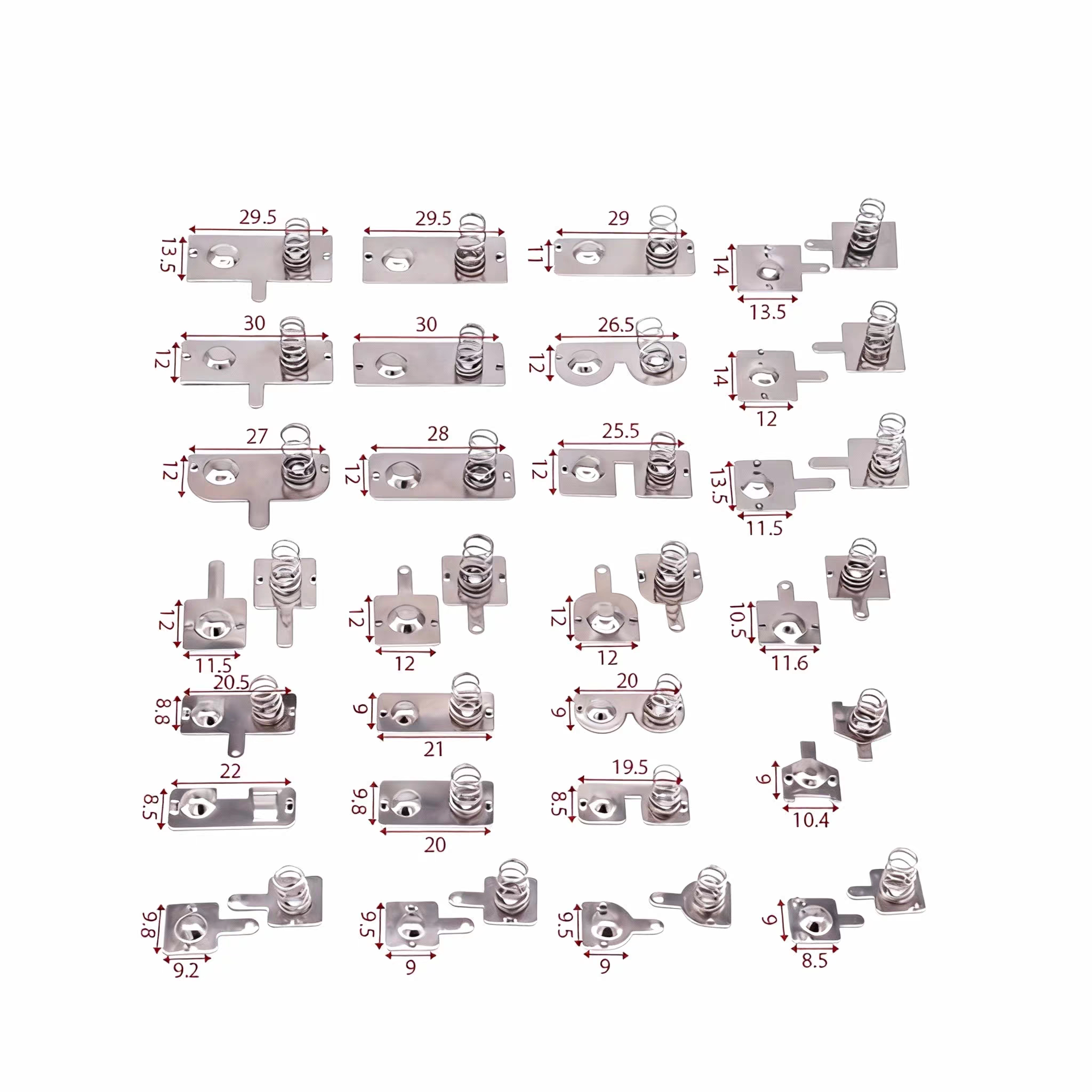 电池弹片弹簧电池盒正负极通用接触铁片5号7号玩具遥控弹簧片厂家图片