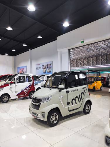 新款优米电动四轮车全封闭日常接送家用小型低速电动车