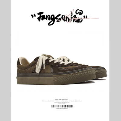 方三火日系复古反绒皮德训鞋