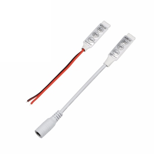 迷你三键RGB控制器 12v-24v七彩LED灯带控制器 调色调光微型超薄
