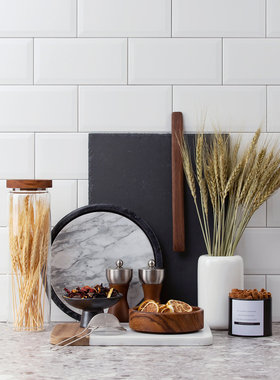 样板间厨房装饰品花器大理石摆件