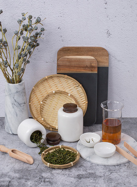 中式轻奢厨房样板间软装饰品摆件