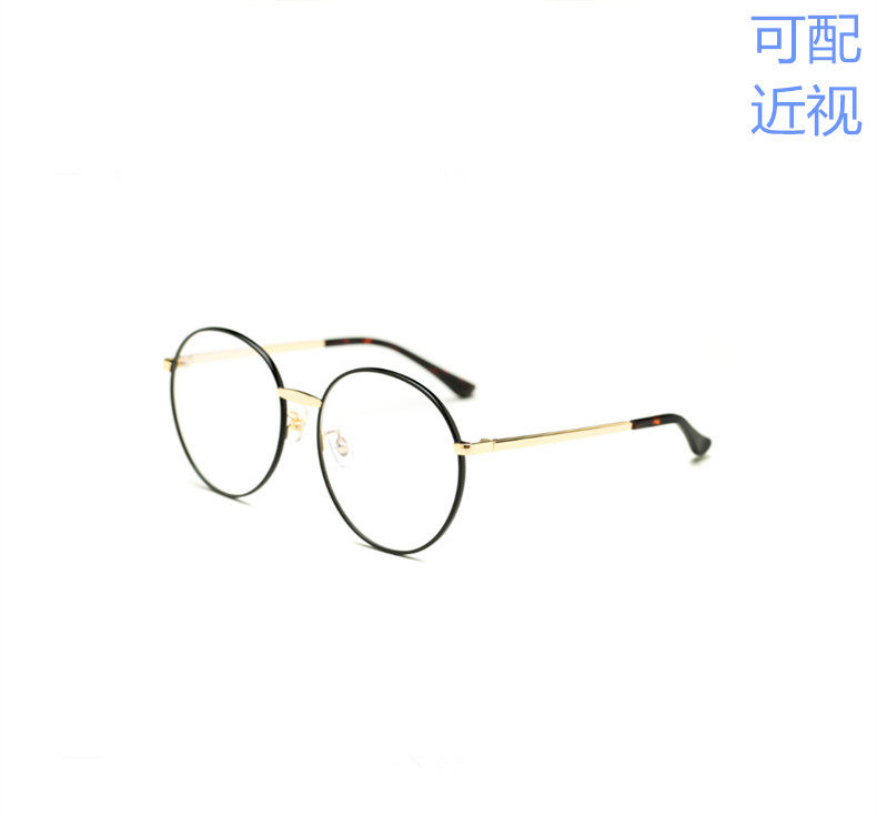 新品九十木防蓝光眼镜 FM1600052 金属圆框 抗蓝光平光镜大款男女