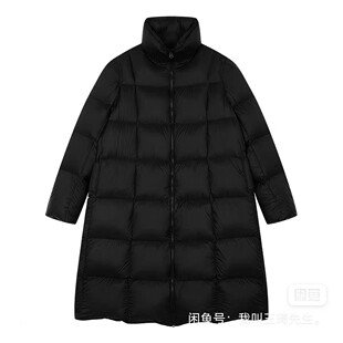 2025冬季江南布衣长款鹅绒服女经典羽绒服立领方块10190