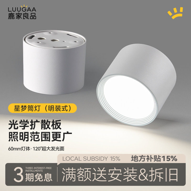 鹿家良品全光谱护眼星梦筒灯