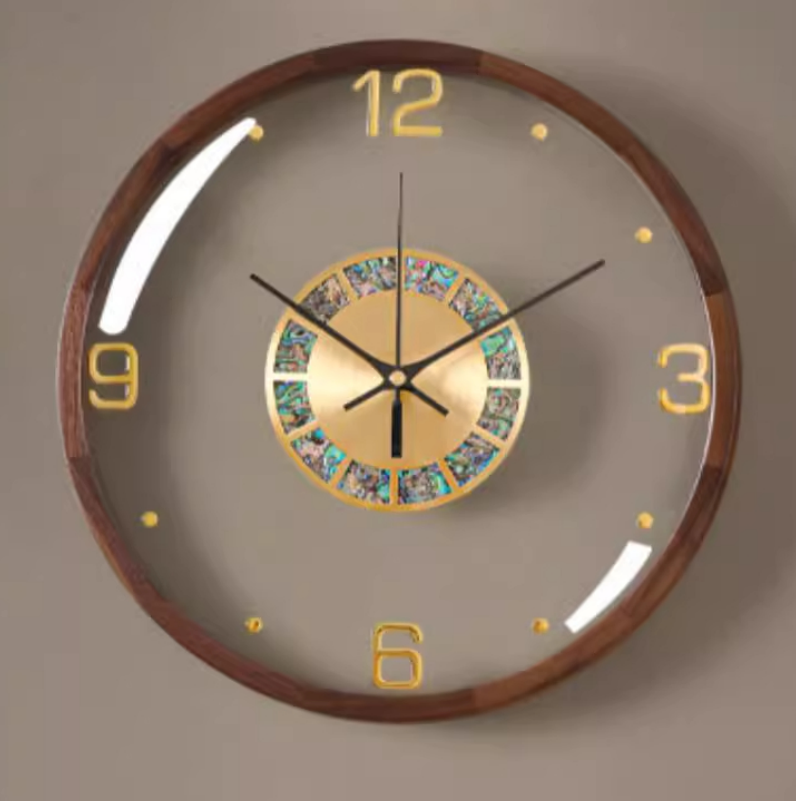 【透明表盘】玻璃轻奢圆形挂钟