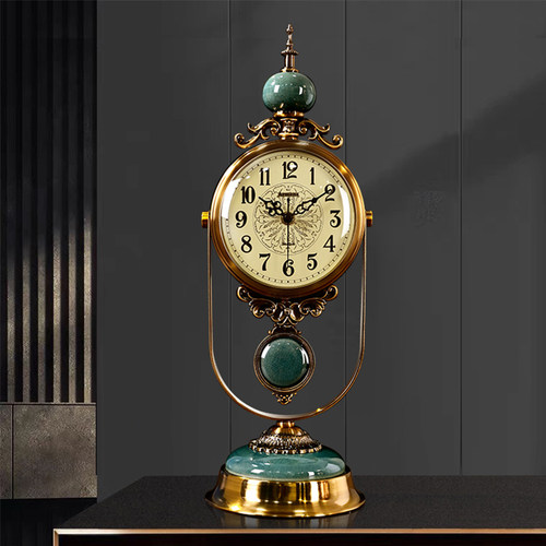 欧式复古静音座钟桌面时尚