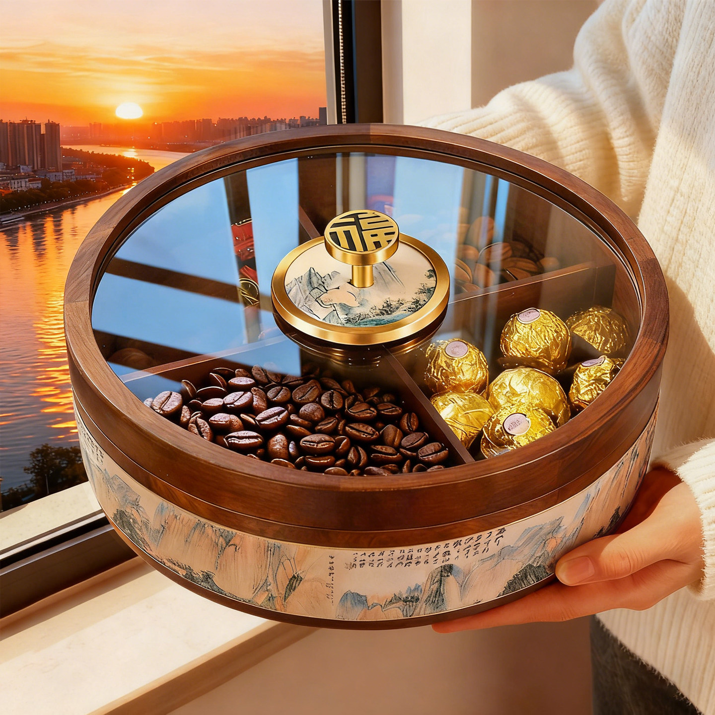 2025新款干果盘盒客厅茶几家用零食糖果收纳高端精致高颜值水果盘,家居饰品,果盘/果篓,淘宝优惠券,粉丝福利购,淘宝优惠卷