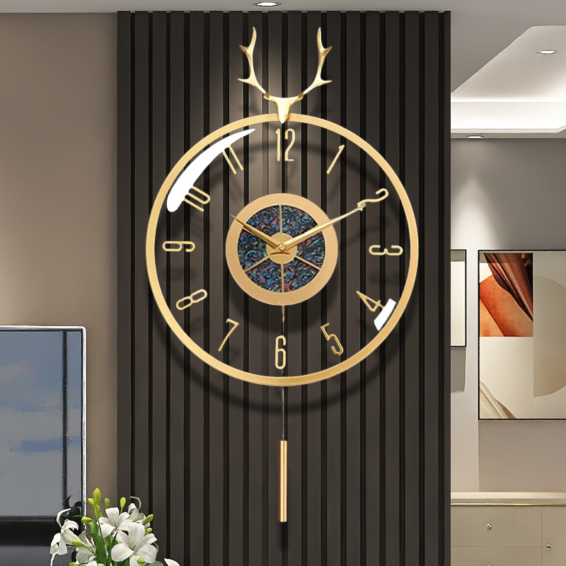 轻奢大气客厅挂钟钟表