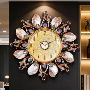 欧式轻奢挂钟表2026新款客厅装饰挂墙挂表高级感高端大气家用时钟