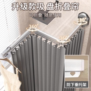 吸盘折叠浴帘免打孔卫生间淋浴干湿分离遮挡帘防水挂帘浴室隔断帘
