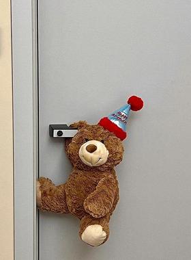 卧室装饰房间布置门把手装饰可爱玩偶家居摆饰女生房间改造小物件