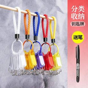 分类神器塑料标签钥匙牌收纳钥匙串中介家用房屋分类钥匙标记管理