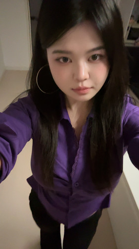 【你伍老板娘】“韵味紫”那个紫色味道蕾丝边深v褶皱设计衬衫