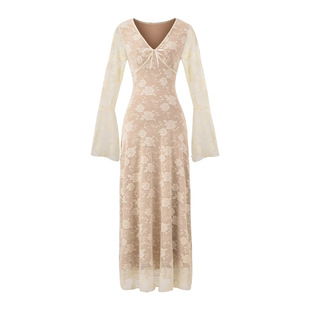 ’金丝雀3.0‘法式 v领连衣裙