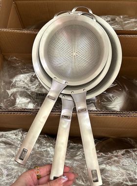一诺厨房304不锈钢豆浆漏勺家用过滤果汁油渣面粉筛油炸漏网