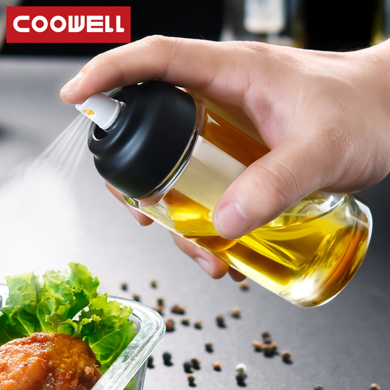 coowell日式风雾化玻璃喷油壶