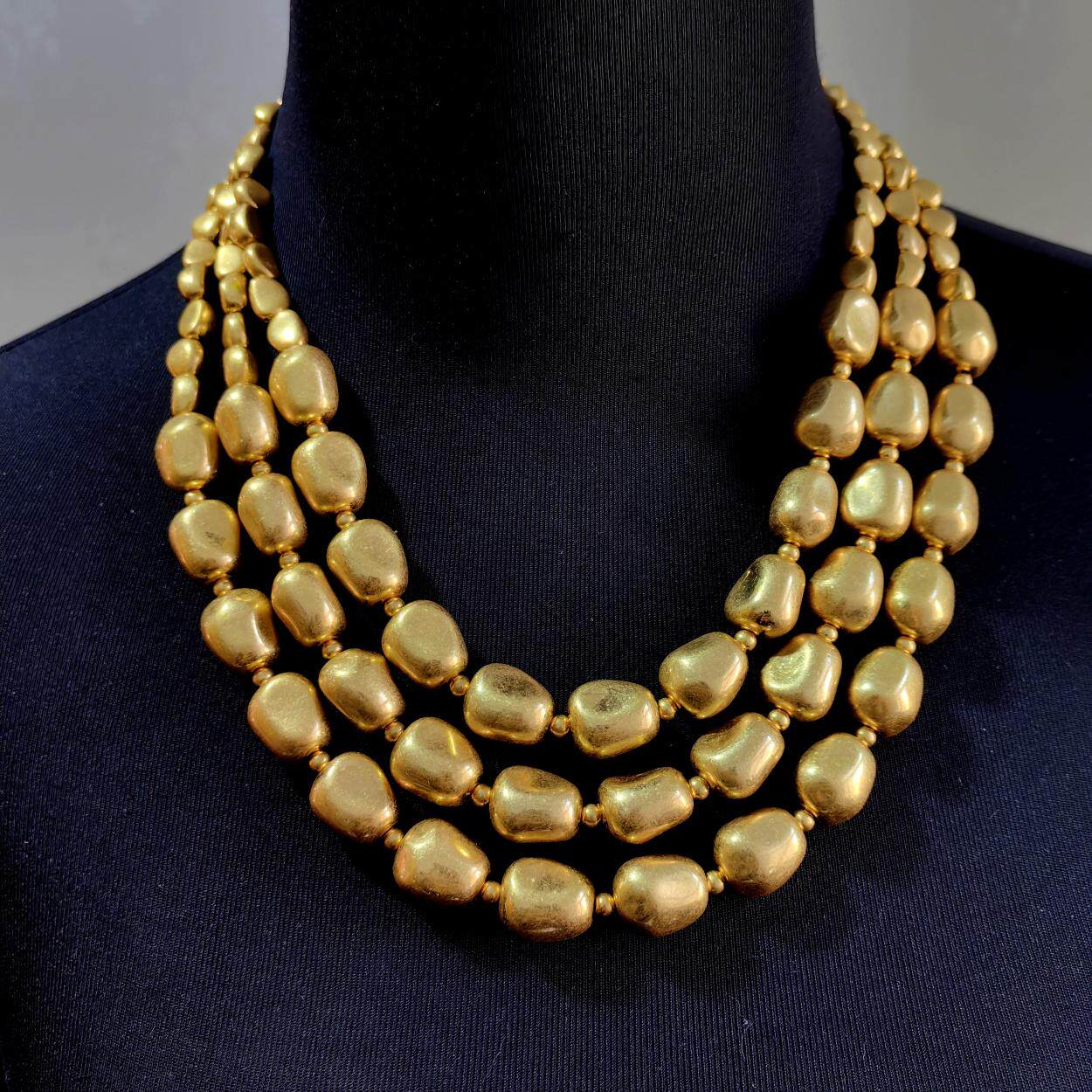 多层项链毛衣链中古复古饰品素金气质新款青岛流行欧美