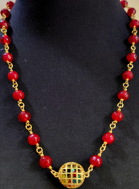 青岛中古vintage手工琉璃简约精致鸟笼宫廷毛衣链香家款项链欧美