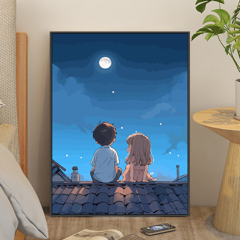 治愈浪漫情侣diy数字油画