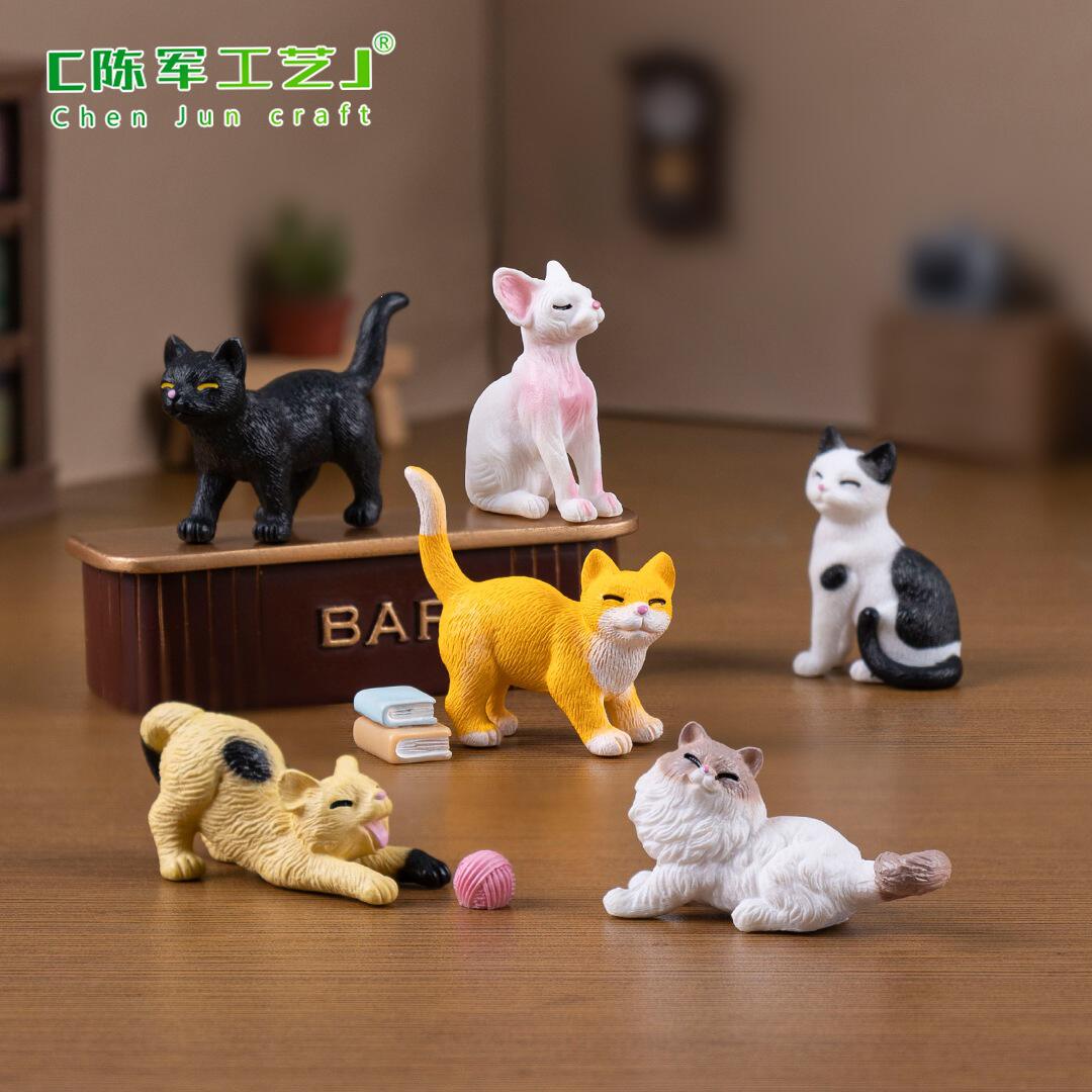 6个组合新款可爱仿真布偶奶牛猫