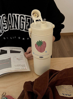lelemonade保温杯女学生大容量小众ins高颜值便携陶瓷内胆吸管杯