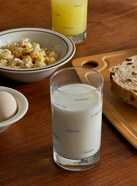 LeLemonade玻璃杯冬日新品高颜值钢化加厚高温ins小众插画杯女