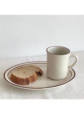 lelemonade陶瓷盘子复古高级感耐高温西餐意面深盘ins奶白色家用