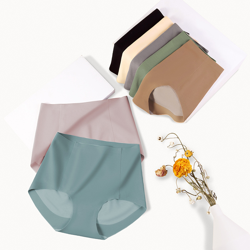 新款莫代尔高腰收腹裤女士蚕丝裆抗菌内裤蜜桃提臀修身无痕内裤