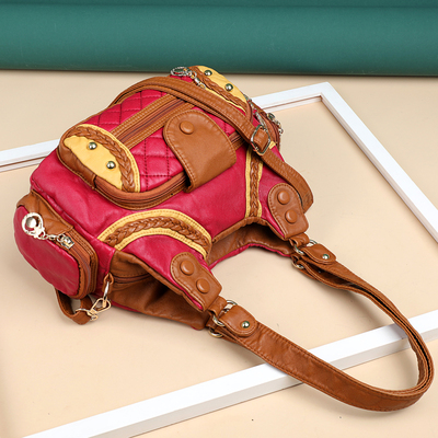 包包女百搭大气风软皮中年妈妈包