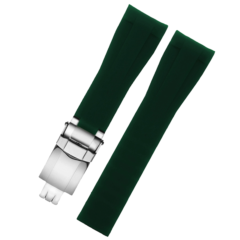 硅胶橡胶表带适配劳力士黑绿水鬼迪通拿游艇GMT探险家男女20mm