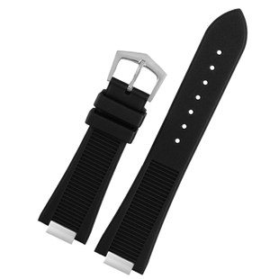 适配PP百达翡丽鹦鹉螺橡胶表带5711 5712G系列凹口带钢粒硅胶表带