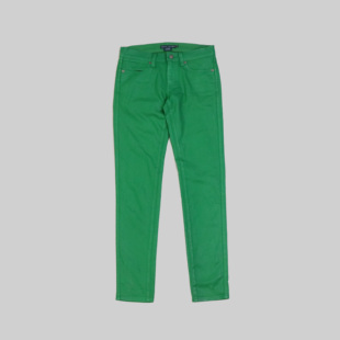 刁蛮公主 女士中低腰刷胶小脚修贴身长裤