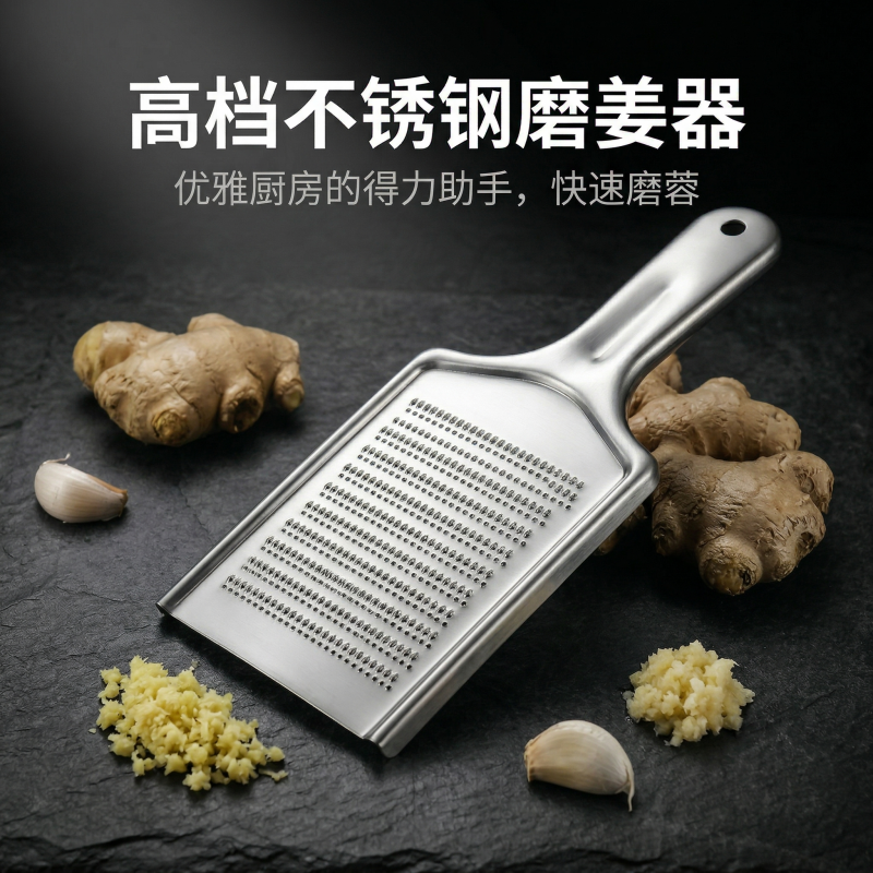 日式料理店磨姜板芥末研磨板蒜泥研磨器不锈钢生姜末碎研磨压蒜器