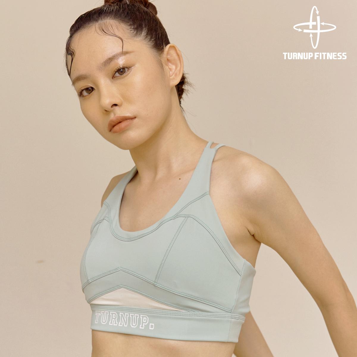 TUFN牛油果绿美背肩带支撑少女街舞健身瑜伽训练中强度运动内衣女
