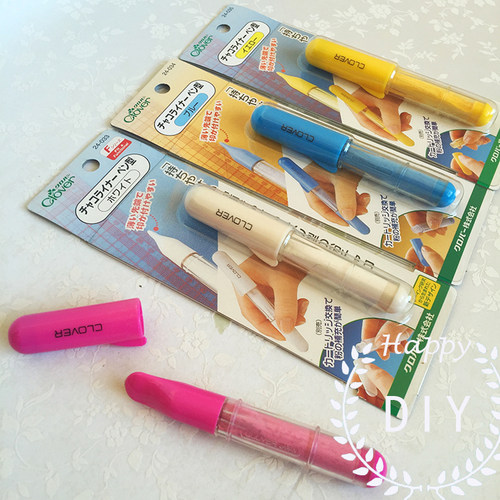 24-033/034/035/036 Clover日本可乐牌工具 不污手画粉笔4色 划粉